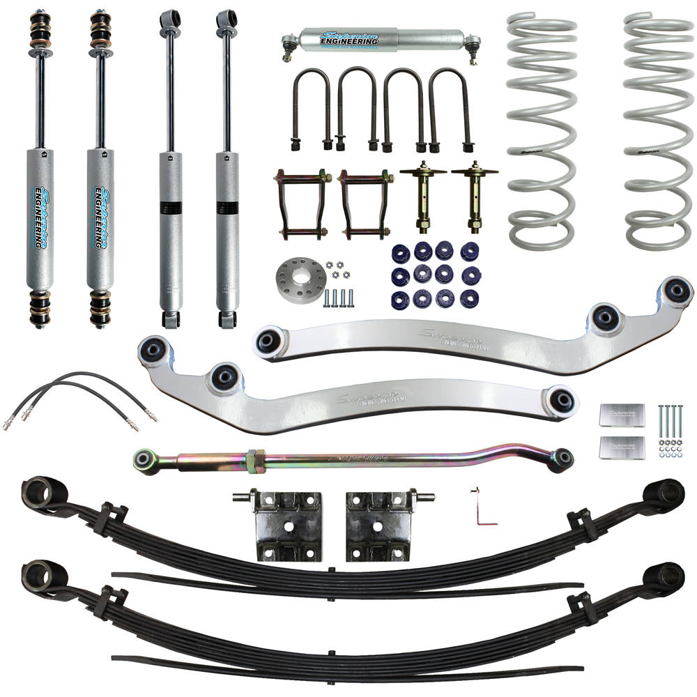 Superior Engineering 5 Inch (125mm) Lift Kit Suitable For Toyota LandCruiser 79 Series Single Cab 8/2016 on 4.5lt V8 - SUP-79G2-SC-8-KIT-5INCH